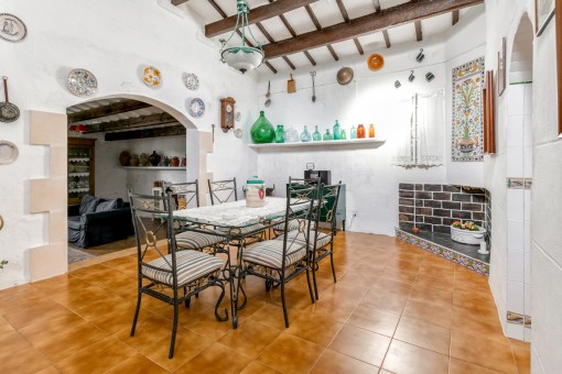 Dining area of the finca