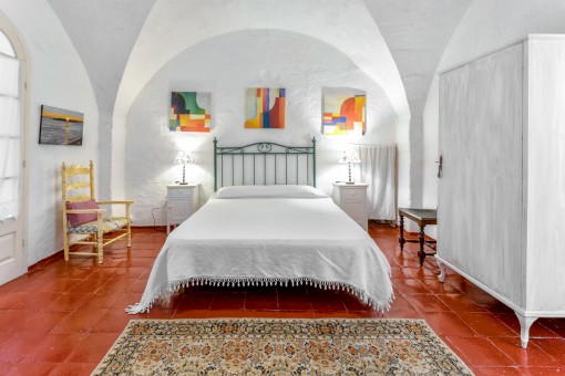 Master bedroom in white