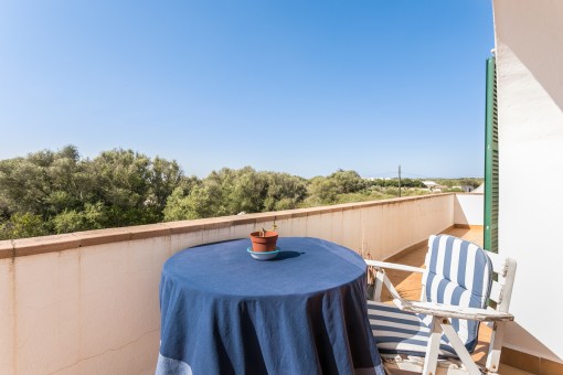 Balcony on the upper floor