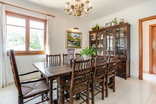 Bright dining area