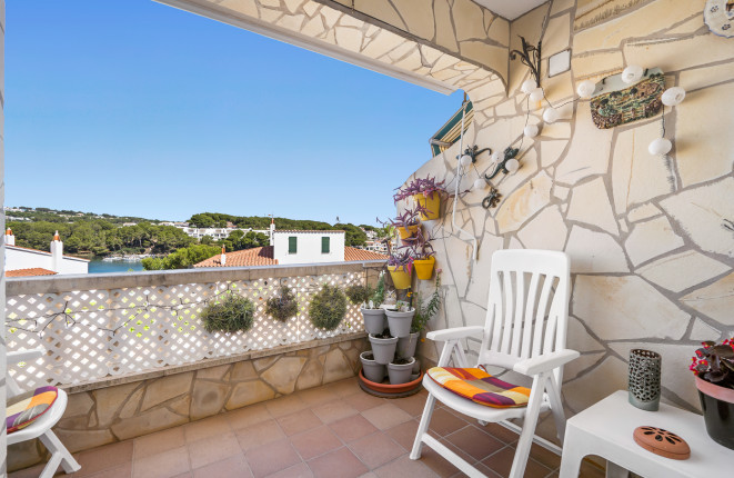 Apartment with terraces and sea view in the privileged residential area of Addaia Cala Moli, Menorca